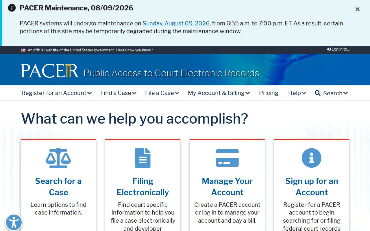 Happy criminal records federal PACER court search