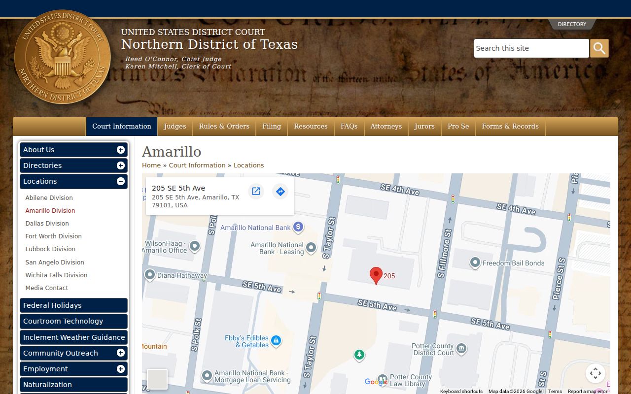 Happy criminal records Amarillo federal courthouse channel
